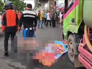 Polisi Ungkap Identitas Korban Tewas Ditabrak Truk Tangki Air di Palembang