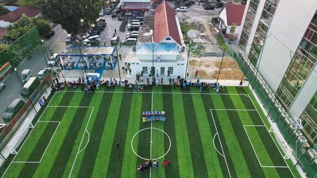 Lapangan mini soccer Kencana di Pekanbaru. (Dok Pemkot Pekanbaru)