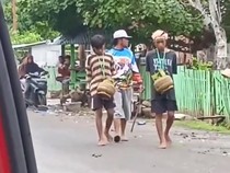Viral 2 Pencuri di Dompu Dikalungi Tabung Gas Diarak Keliling Kampung