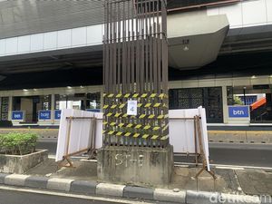 Warga Harap Pembongkaran Tiang Monorel di Rasuna Said Cepat Selesai