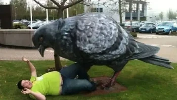 Awas dipatuk burung! Foto: via StreetArtUtopia