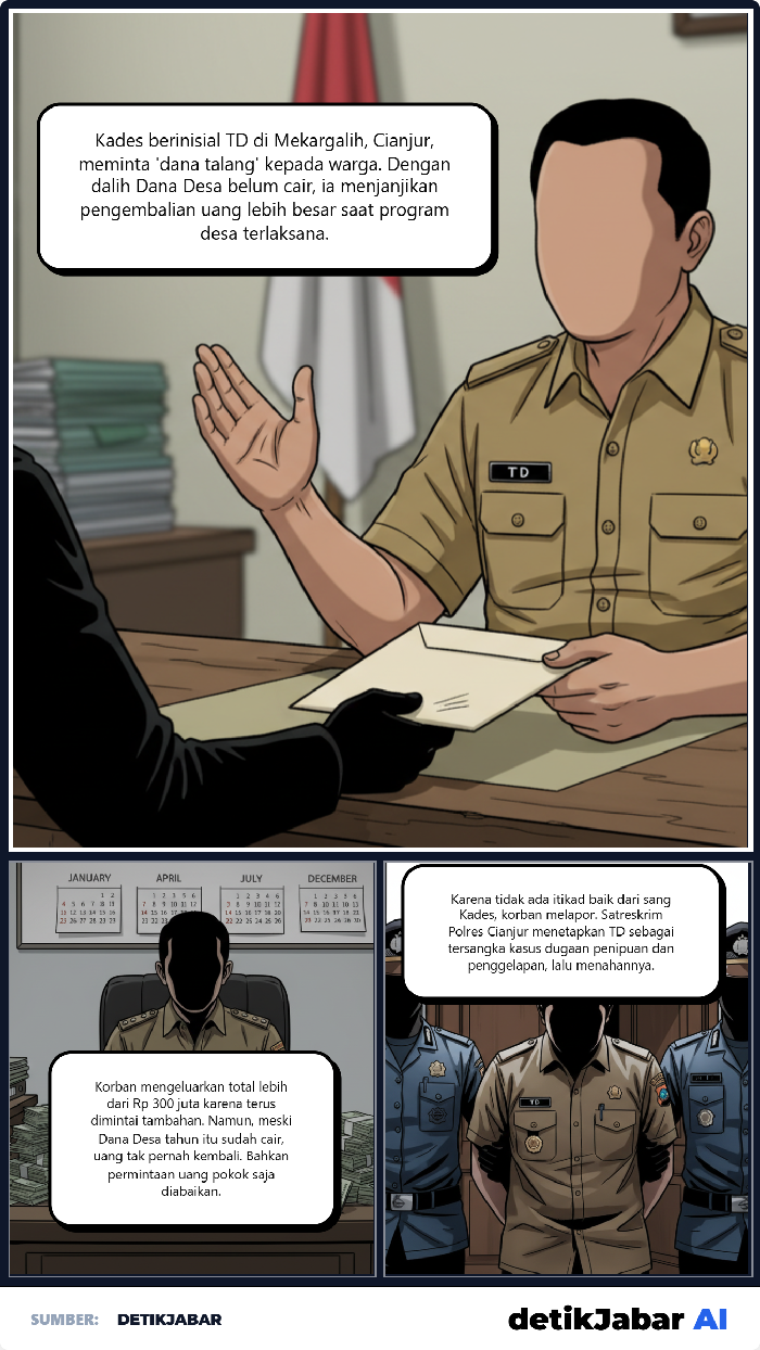 Sang Kades Tipu Warga Rp 300 Juta Modus Dana Talang