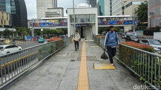 JPO Sarinah Dibangun Kembali, Terintegrasi Halte TransJakarta