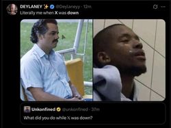 X Down Bikin Emosi, Meme Kocak Ini Malah Bikin Ketawa