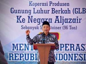 Menkop Lepas Ekspor Kopi Koperasi Produsen Gunung Luhur Berkah ke Aljazair