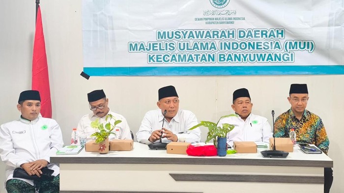 MUI Banyuwangi usai menggelar musyawarah tingkat kecamatan