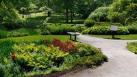 Jardin Botanique de Montréal di Kanada merupakan salah satu kebun raya terbesar di dunia dengan lebih dari 20.000 spesies tanaman. Taman ini memiliki puluhan taman tematik dan rumah kaca, termasuk taman Cina terbesar di luar China, serta berperan sebagai pusat riset dan konservasi. Jean-Marc ZAORSKI/Gamma-Rapho via Getty Images