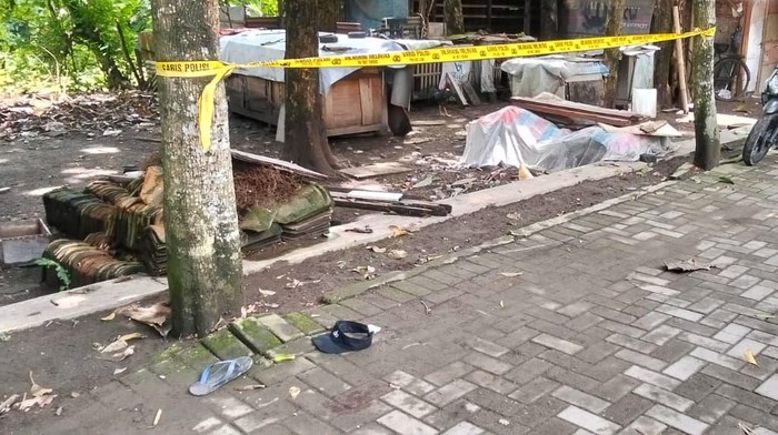 TKP mahasiswa Papua berkelahi lalu tewas ditusuk di Kasihan, Bantul, Sabtu (17/1/2026).