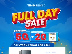 Kulkas Side by Side 436L Diskon Jumbo di Transmart Full Day Sale