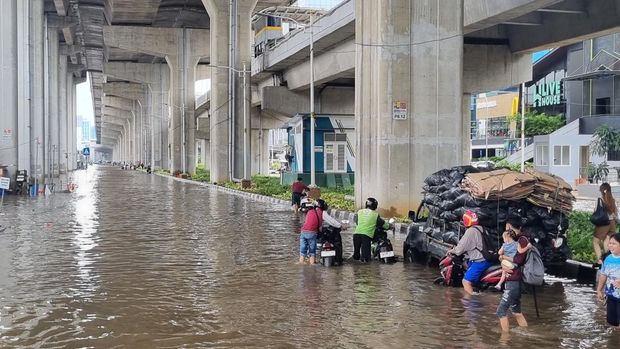Banjir di Kelapa Gading, Jakarta Utara (Taufiq/detikcom)