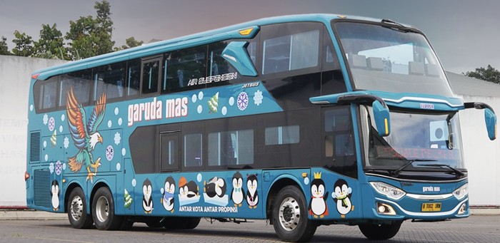 PO Garuda Mas Rilis Bus Tingkat Baru Rute Tangerang-Malang, Livery-nya Unik