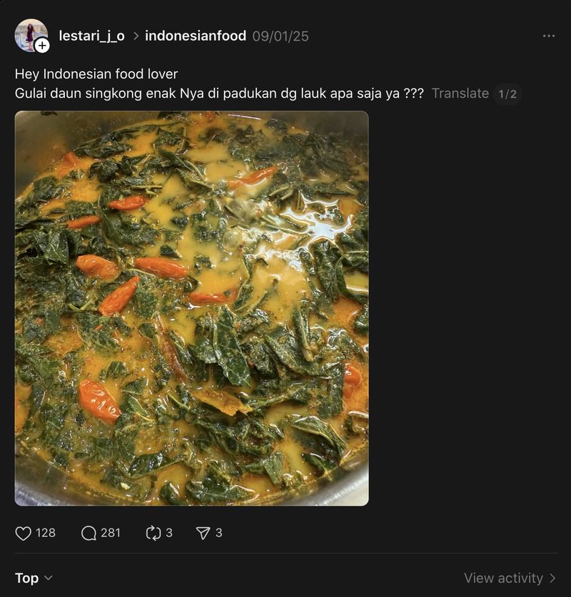 Netizen Spill Lauk buat Paduan Gulai Daun Singkong, Semua Enak! Netizen Spill Lauk buat Paduan Gulai Daun Singkong, Semua Enak!