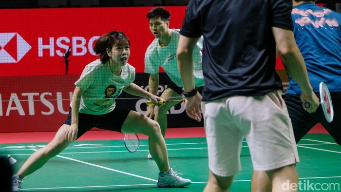 Peserta Indonesia Masters 2026 tengah berlatih di Istora Senayan, GBK, Jakarta, Senin (19/1/2026). Sebanyak 274 atlet dari 21 negara akan berlaga di Indonesia Masters mulai besok, Selasa (20/1).