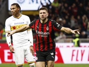 AC Milan Vs Lecce: Fullkrug Menangkan Setan Merah