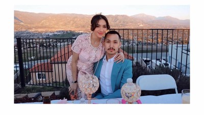 Momen Angel Karamoy Dapat Kejutan Ultah dari Gusti Ega di San Bernardino