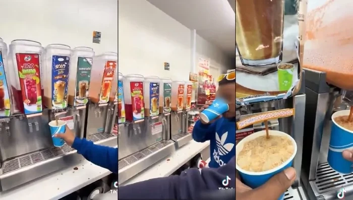 Curang! Aksi Refill Minuman Tanpa Bayar di Minimarket Ini Tuai Kecaman