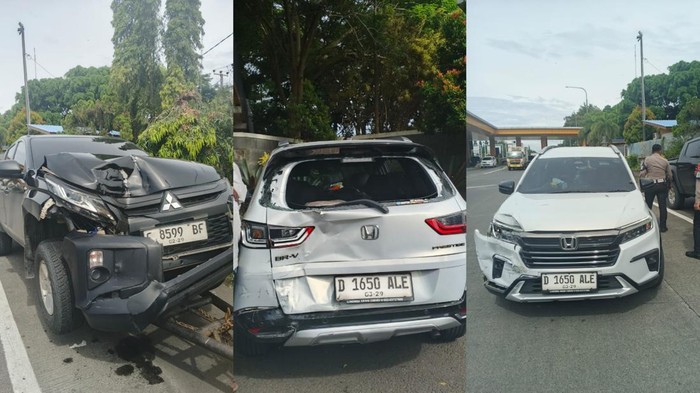 4 Mobil Tabrakan Beruntun di Gerbang Tol Pasteur Bandung