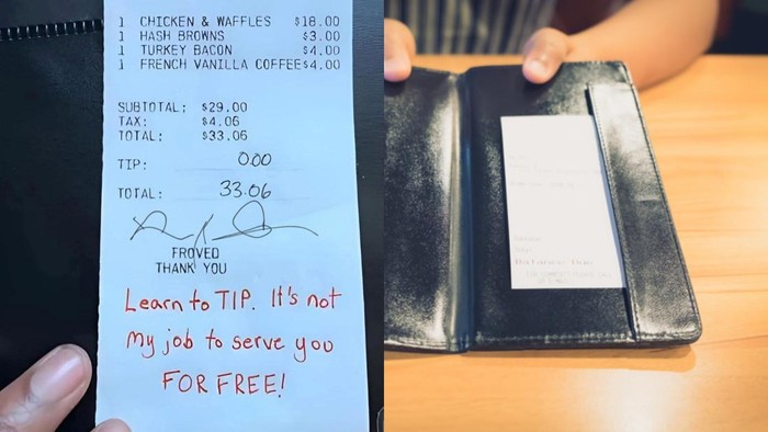 Pelanggan Ini Nggak Jadi Kasih Tip ke Pelayan Gegara Pesan Nyinyir