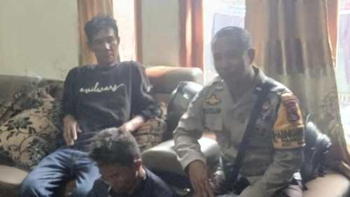IRF (35) pelaku pencurian kabel listrik yang nyaris dimasaa di Kelurahan Rontu, Kecamatan Raba, Kota Bima, NTB, Minggu, (18/1/2026). (Dok. Polsek Rasanae Timur)