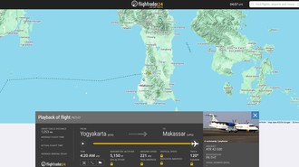 Jejak Pilu Perjalanan Terakhir Pesawat ATR 42-500 Direkam FlightRadar24