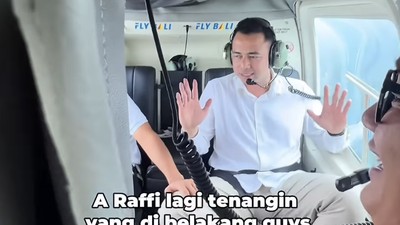 Raffi Ahmad Tenangkan Rombongan saat Helikopter Nyaris Mendarat Darurat di Sawah