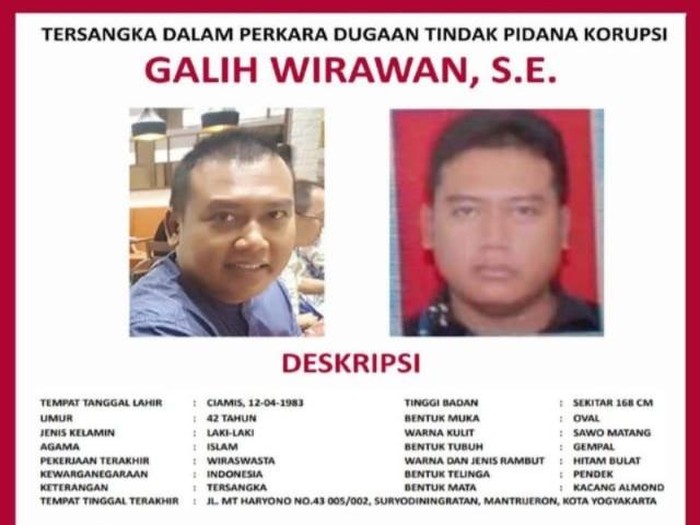 Tersangka dugaan tindak pidana korupsi Kejati DIY, Galih Wirawan.