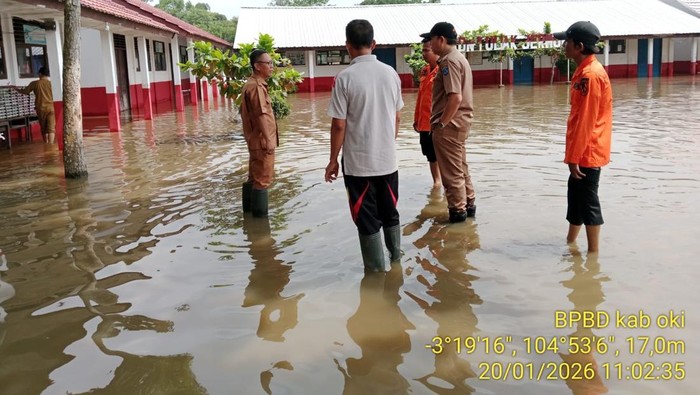 Banjir di wilayah OKI sebabkan 1.503 KK terdampak.