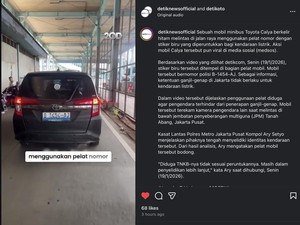 LCGC Pakai Pelat Biru ala Mobil Listrik, Diduga Pelat Nomor Palsu