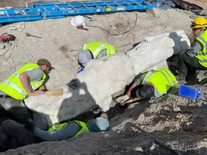 Tulang Dinosaurus Raksasa Ditemukan di Parkiran, Begini Penampakannya