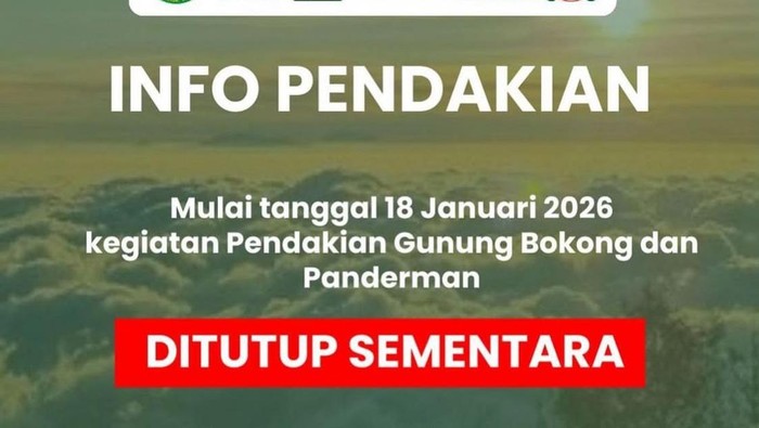 Gunung Panderman dan Bokong Kota Batu Tutup Sementara
