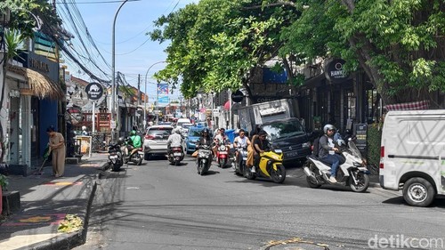 Jalan Kayu Aya, Kuta Utara, salah satu ruas jalan yang bakal diberlakukan rekayasa lalu lintas Februari mendatang.