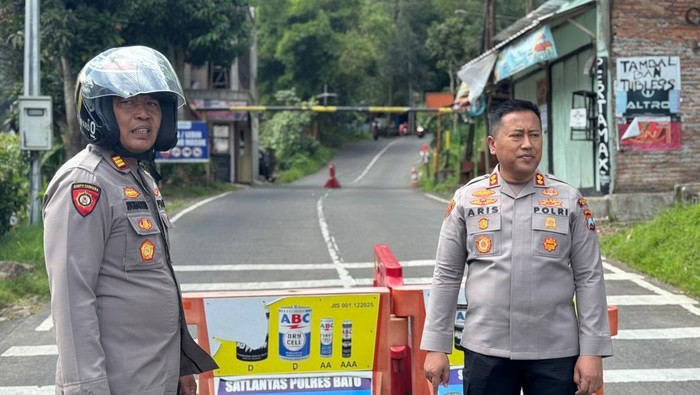 Kapolres Batu Cek Jalur Rawan Kecelakaan Klemuk