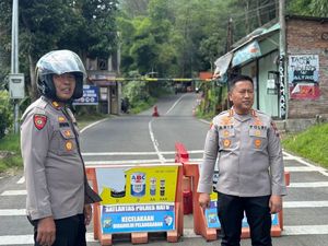 Kapolres Batu Cek Jalur Rawan Kecelakaan Klemuk