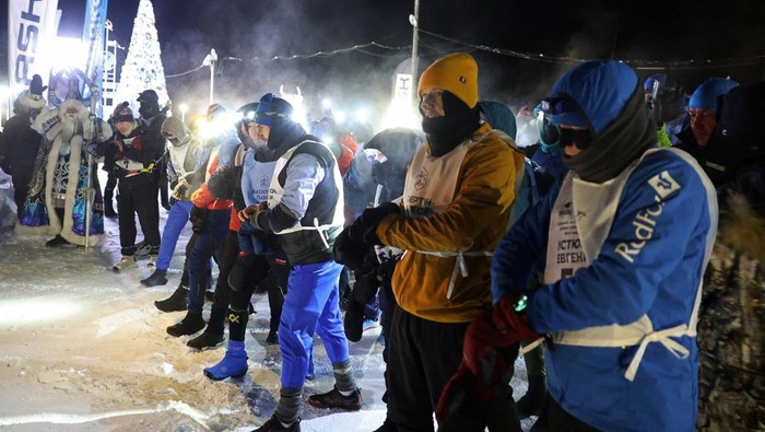 An athlete competes in the 