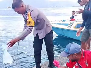 Polisi Buang Plastik Miras ke Laut Ternate Saat Pemusnahan Diperiksa Propam