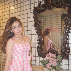 Pink Gingham Look Rebecca Klopper Bikin Auto Jatuh Hati