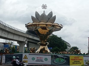 Tugu Cempako Telok Gantikan Tugu Air Mancur di Titik Nol Palembang