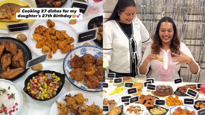 Ulang tahun diberi kejutan 27 menu makanan spesial.