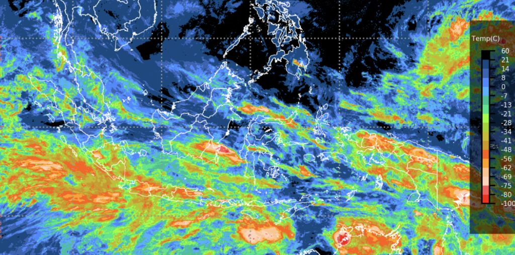 Analisis dinamika atmosfer terbaru, wilayah yang mencakup Sumatra bagian selatan, Jawa, Bali, hingga Nusa Tenggara diprakirakan mengalami peningkatan intensitas hujan menjelang akhir Januari 2026, Rabu 21/1. (Dok BMKG)