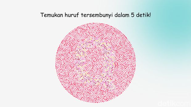 Tes Buta Warna, Bisa Lihat Huruf di Gambar Ini dan Tebak Jawabannya?