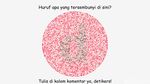 Tes Buta Warna, Bisa Lihat Huruf di Gambar Ini dan Tebak Jawabannya?