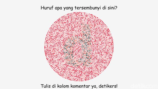 Tes Buta Warna, Bisa Lihat Huruf di Gambar Ini dan Tebak Jawabannya?