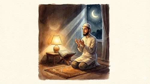 Ilustrasi sholat tahajud