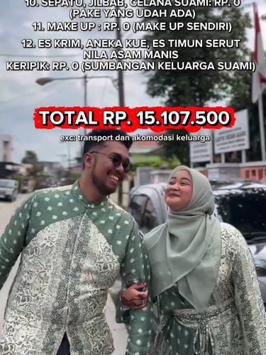 Nikah di KUA Pasangan yang memutuskan menikah di KUA, menghabiskan budget Rp 15 Juta. Unggahan pernikahan di KUA Medan Sunggal, Sumatra Utara, ini langsung viral di media sosial.