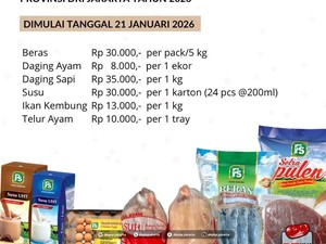 3 Link Baru Tiket Antrian Program Pangan Bersubsidi Jakarta, Daftar Mulai 21 Januari