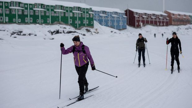 A drone view shows a general view of Nuuk, Greenland, January 15, 2026. REUTERS/Marko Djurica     TPX IMAGES OF THE DAY