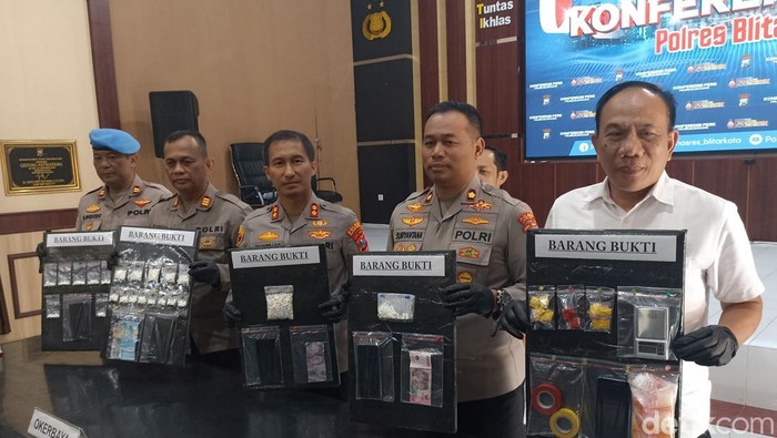 Press release narkoba di Polres Blitar Kota