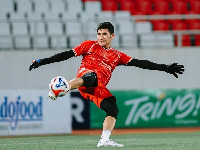Aksi kiper PSIS Semarang Mario Londok saat menghadapi Deltras FC. Foto diunggah Rabu (21/1/2026).