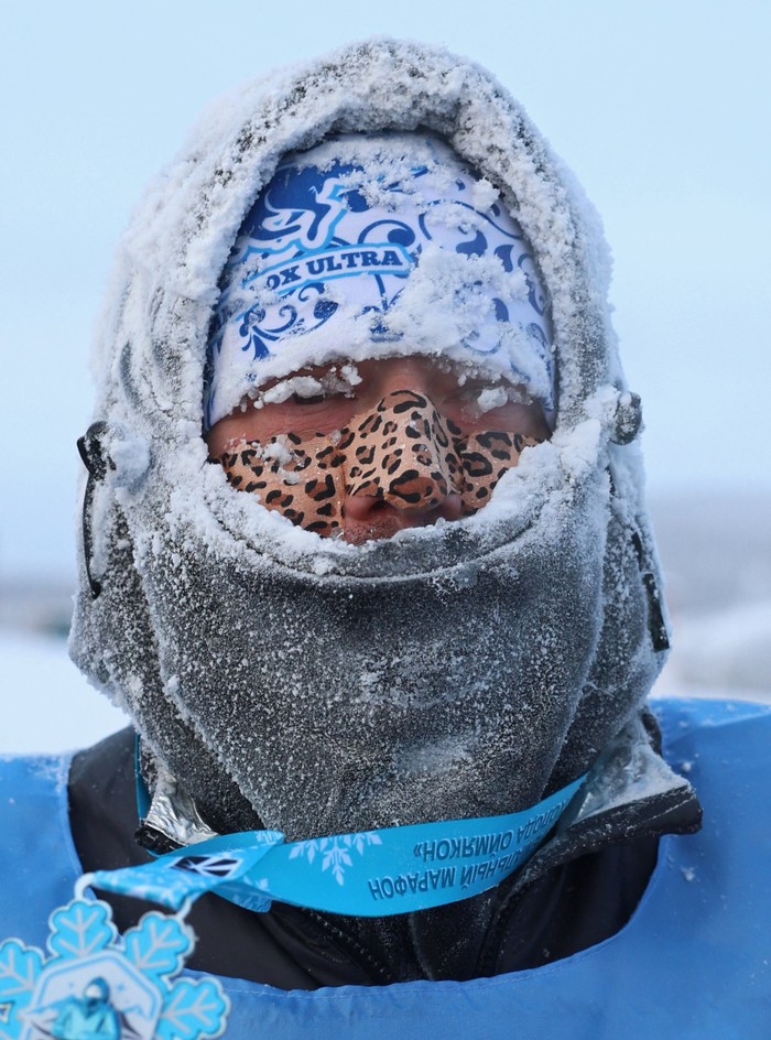 Ragam Potret Kondisi Wajah Atlet di Winter Marathon Yakutia