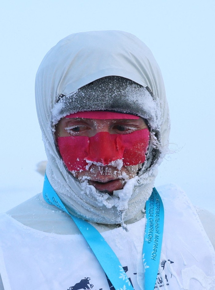 Ragam Potret Kondisi Wajah Atlet di Winter Marathon Yakutia